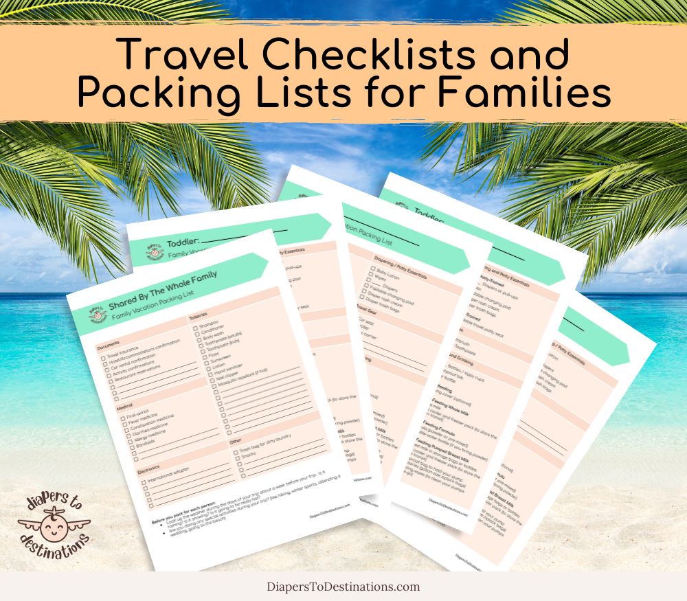 travel checklists and packing lists for families mockup